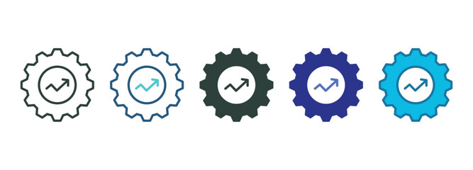 Strategy Issues Icon Set Multiple Style Of