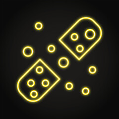 Extended release capsule neon icon