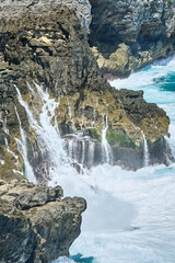 waterfall in the mountains