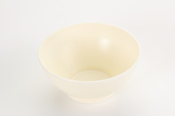 White ceramic empty bowl dishware