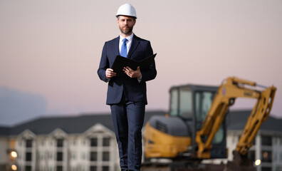 Investor civil engineer, construction manager or supervisor at a construction.