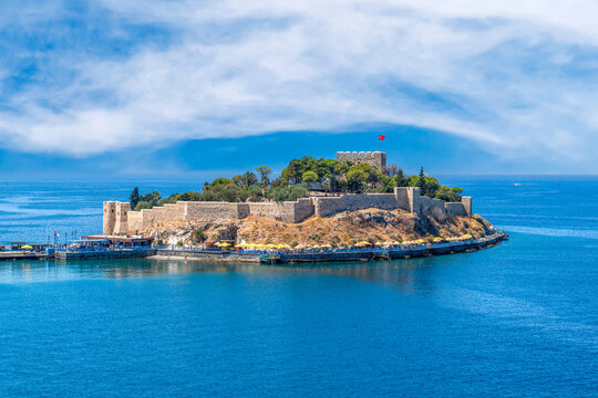 Pigeon Island (G&uuml;vercinada) Fortress, Kusadası, Aydin, Turkey