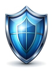 Shield isolated on white background, security and protection concept