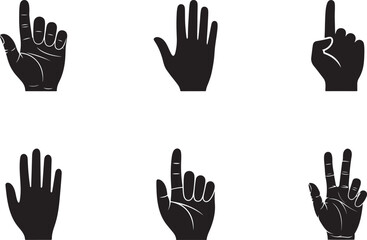 Obraz premium finger silhouette on white background