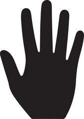 Obraz premium finger silhouette on white background