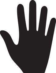 Obraz premium finger silhouette on white background