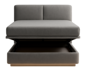 A lift-up bed with built-in LED lighting, perfect for modern apartments, combining style