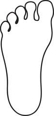 foot silhouette on white background