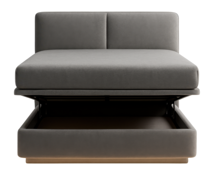 A lift-up bed with built-in LED lighting, perfect for modern apartments, combining style