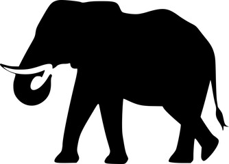 Fototapeta premium Simple elephant silhouette graphic for t-shirt and poster design