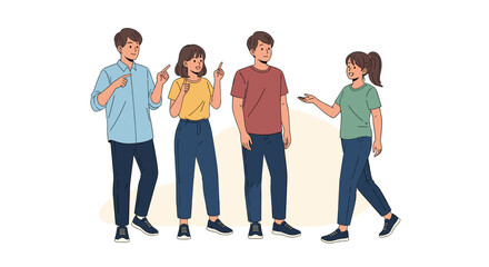 Diverse Group of Young Professionals Discussing Ideas in Casual Setting, Brainstorming Solutions for Startup Business, Modern Workplace Collaboration, Creative Teamwork, Communication and Leadership,