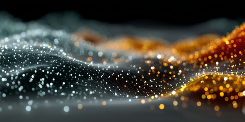 Obraz premium soft green and gray bokeh light blur, ethereal ambiance, dreamy atmosphere, suitable for website banner, social media header, app UI background