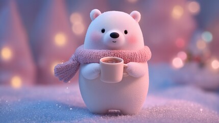 Cute 3D Christmas Premium Pack – Kawaii Minimalist Holiday Illustrations with Cozy Scenes, Festive Characters, Pastel Decorations, and Elegant Winter Atmospheres for Modern Design Projects