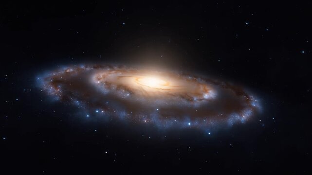 A Stunning Spiral Galaxy Showcasing Brilliant Stars and Cosmic Wonders Through the Expansive Universe with an Ethereal Glow at Its Center