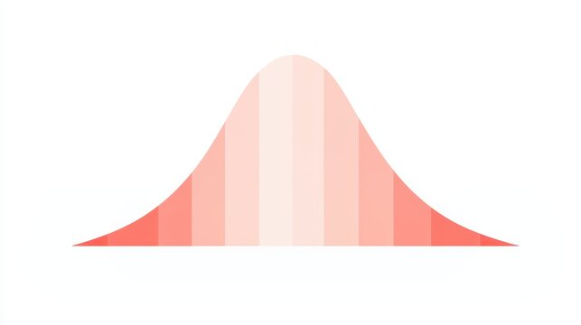 A smooth, symmetrical curve representing a bell-shaped distribution, often used in statistics to illustrate normal distribution