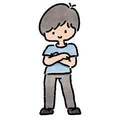 Watercolor student, children.  illustration