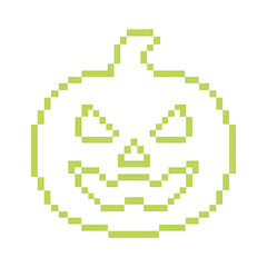 Fototapeta premium PNG Pixelated neon pumpkin illustration