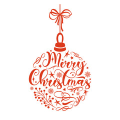 Festive Christmas ornament with cheerful greeting