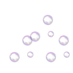 Floating bubbles with shiny reflections and a soft transparent glow. Perfect for overlays in your designs. PNG format.