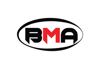 BMA Abstract Modern Lettermark Logo Design. Monogram brand identity abstract logo.