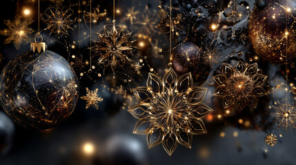 Set blank minimalist kraft background. Gift craft wrapping paper in golden circle, dot, snowflake, st for wallpaper, postcard, poster, collage for New Year, Christmas. Vector illustration EPS10