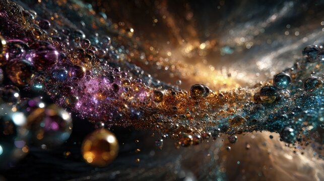 Abstract Colorful Space Bubbles