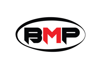 BMP Abstract Modern Lettermark Logo Design. Monogram brand identity abstract logo.