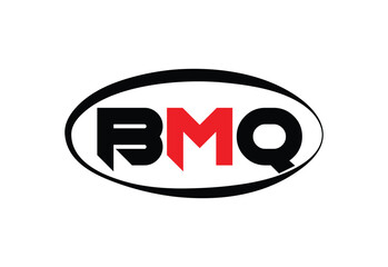 BMQ Abstract Modern Lettermark Logo Design. Monogram brand identity abstract logo.