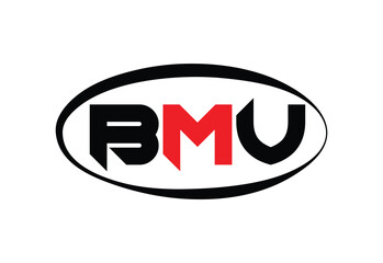 BMV Abstract Modern Lettermark Logo Design. Monogram brand identity abstract logo.