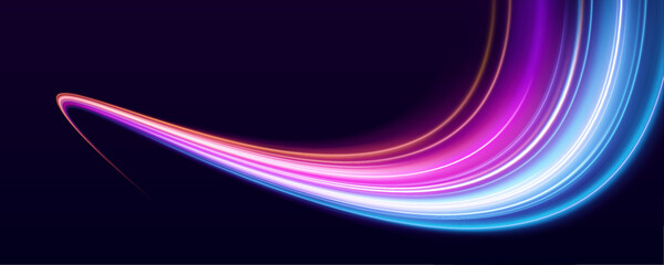 Futuristic motion lines bend and twist across a seamless digital surface. The smooth transitions suggest fast movement and modern flow. Designed for high-tech themes.