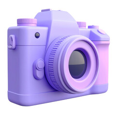 Colorful toy camera showcasing a vibrant purple design, ideal for imaginative photography play and creative activities