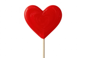 Red heart lollipop candy sweet love valentine symbol