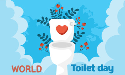 world Toilet day special design illustration for a celebration greeting.