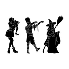 Halloween Character Silhouett...