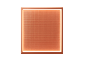 Modern copper metallic grid panel design element