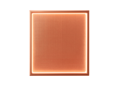 Modern copper metallic grid panel design element