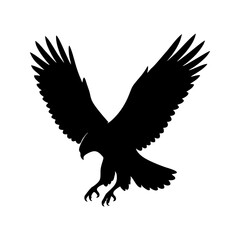 hawk in flight silhouette