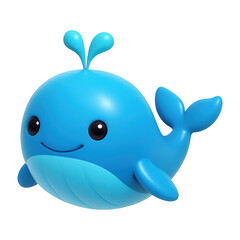 PNG Cute blue whale illustration