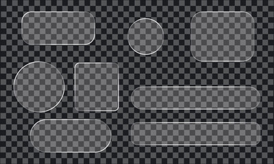 Light frame Liquid glass set on a transparent background.