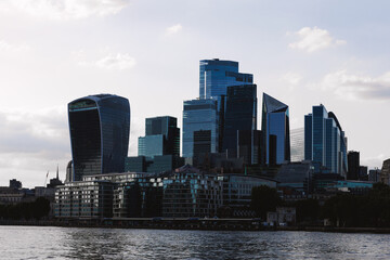 Naklejka premium Modern skyscrapers of London financial district