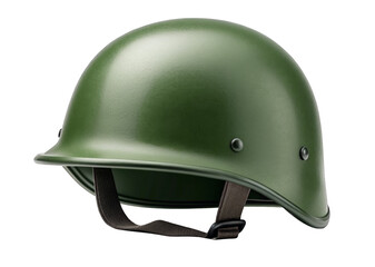 Fototapeta premium military green helmet isolated on a transparent background.