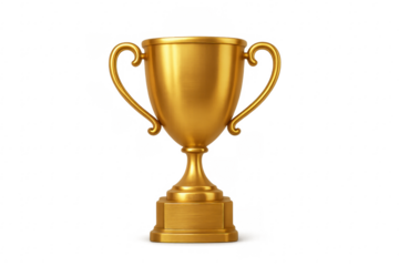 Golden award trophy representing success, victory, achievement