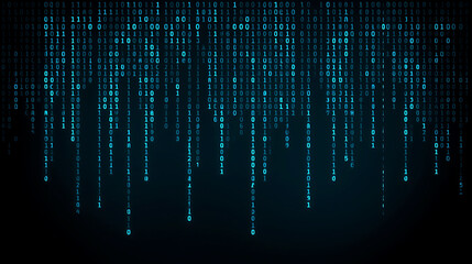 Abstract Binary Code Background Digital Stream Futuristic Matrix Style Wallpaper
