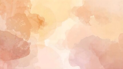 Fototapeta premium An abstract watercolor background with soft, blending, and overlapping organic washes and blots in a warm and gentle pastel palette