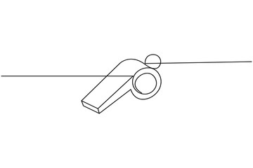 Whistle continuous one line drawing minimalist sport object illustration
