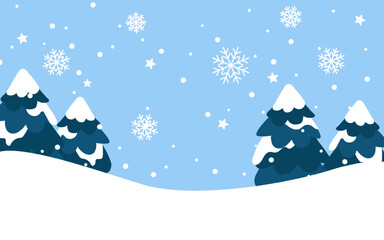 Winter invitation card background with drawn leaves