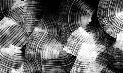 芸術家が好きそうなキュビスム風の白い筆の絵