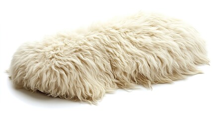 Whole Lion's Mane Mushroom on White Background