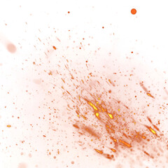 Orange Watercolor Splash with Splatters