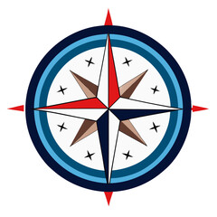 Compass Icon with N, S, E, W Directions &ndash; Vector and PNG on Transparent Background